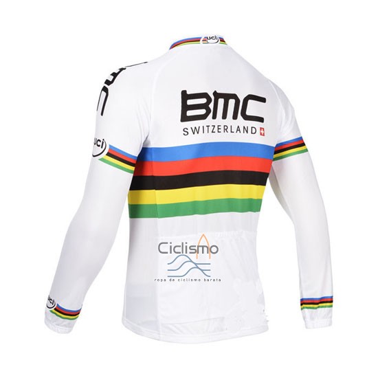 Uci Mondo Campione Ropa Ciclismo Culotte Largo 2013 Hombre Mangas Largas BMC